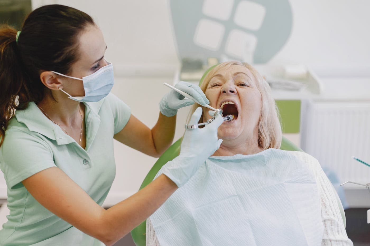 A dental professional in a clinical learning environment